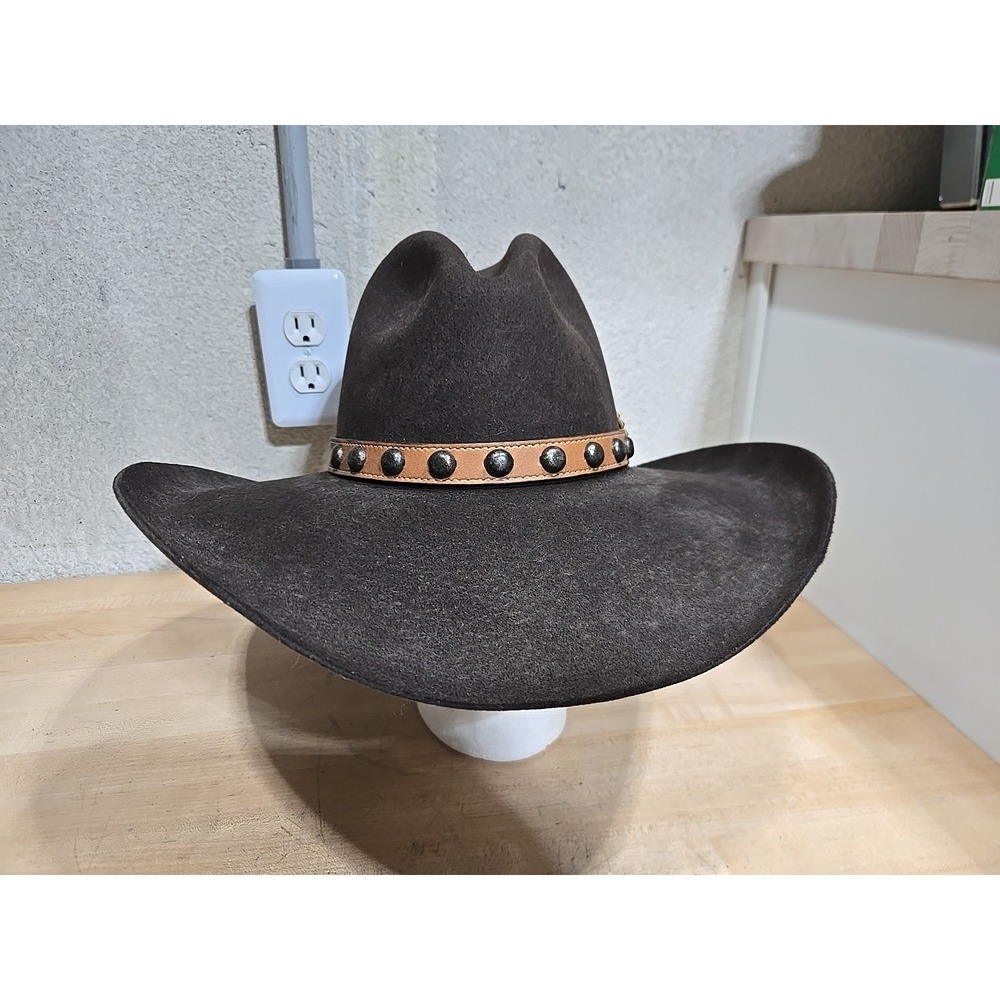 STETSON XXXX 4X Cowboy Hat 100% Wool American Buffalo Collection Size 7 Made USA